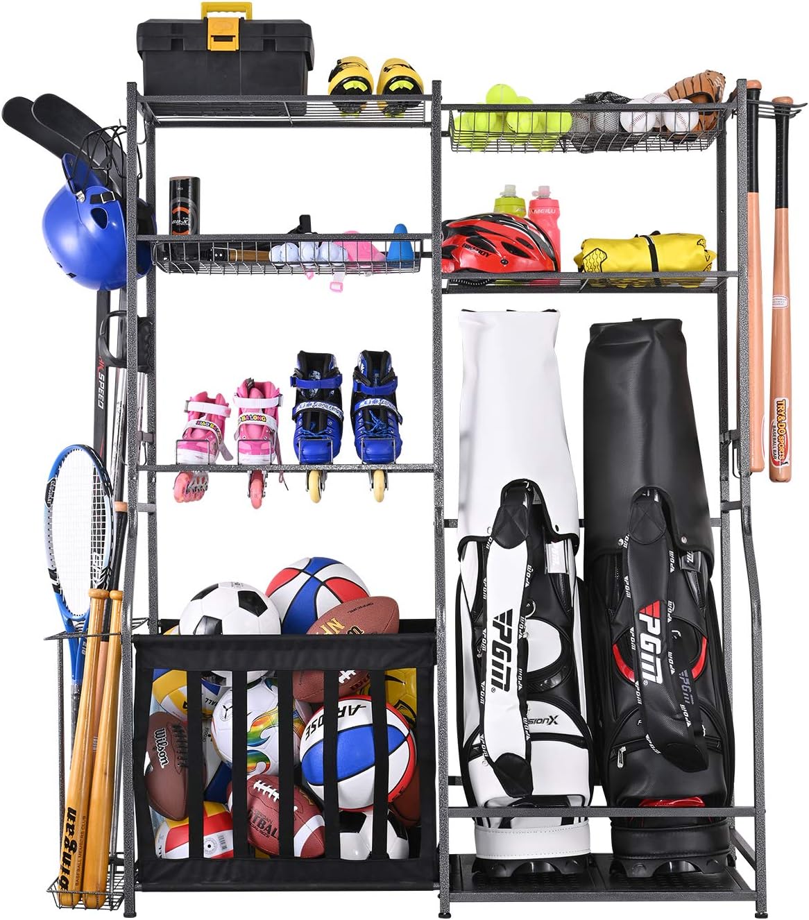 Golf Equipment Garage Organizer - Стойка для хранения спортивного инвентаря в