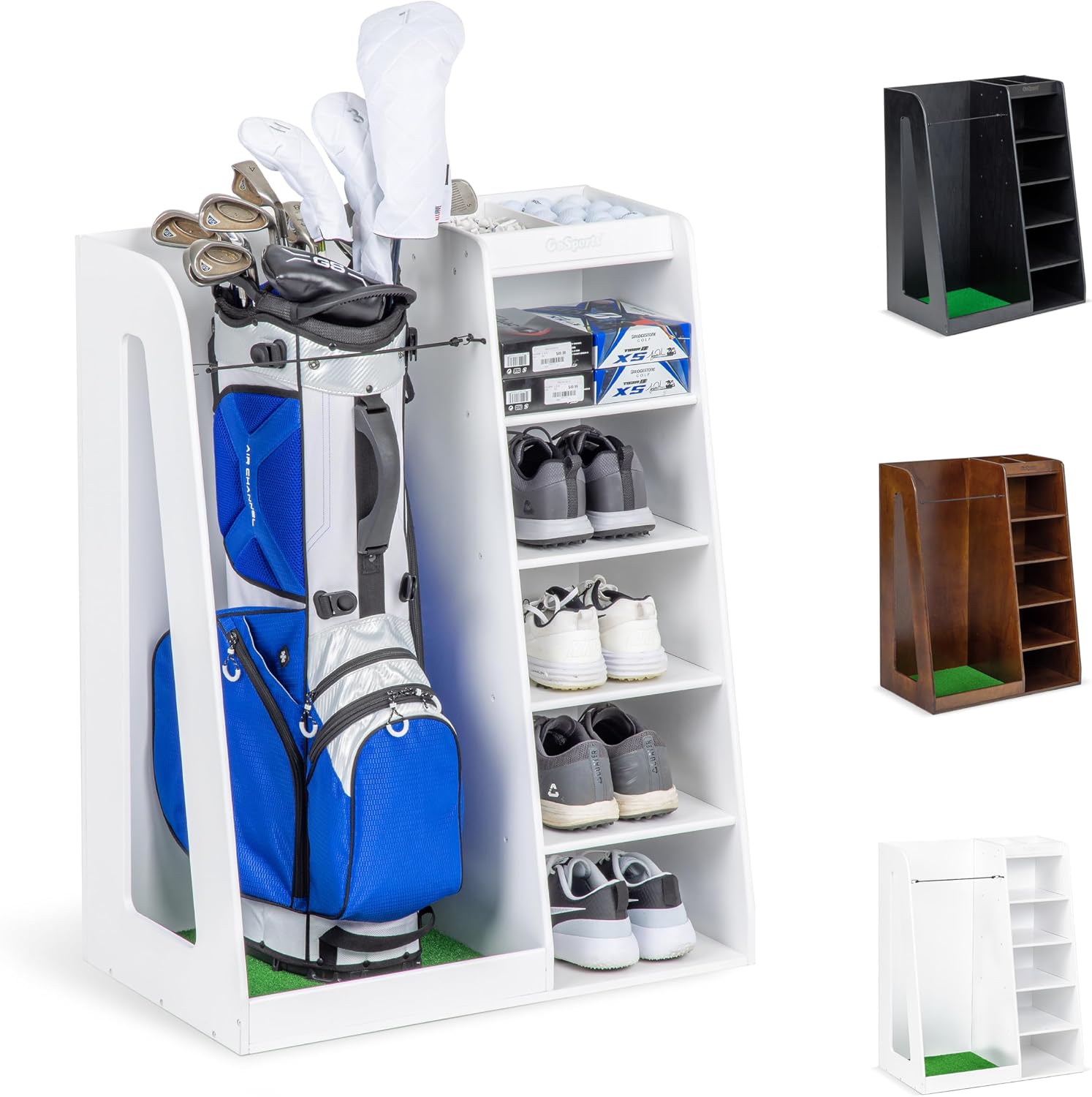 Golf Equipment Garage Organizer - Премиум-стойка для хранения гольф-сумок и органайзер