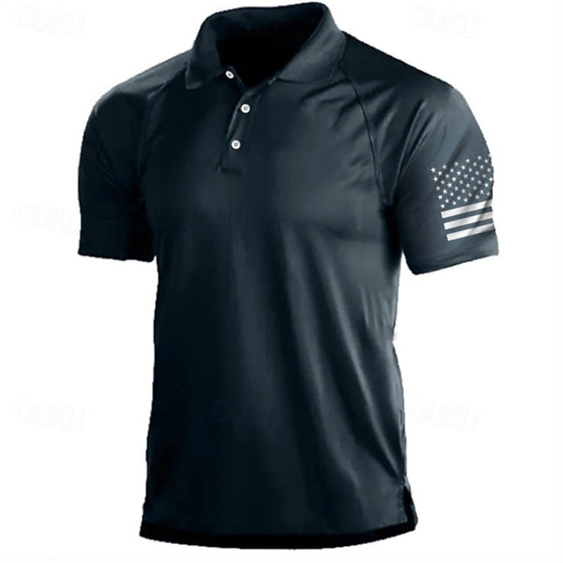 Golf Equipment Brands - Рубашка-поло с 3D принтом флага США
