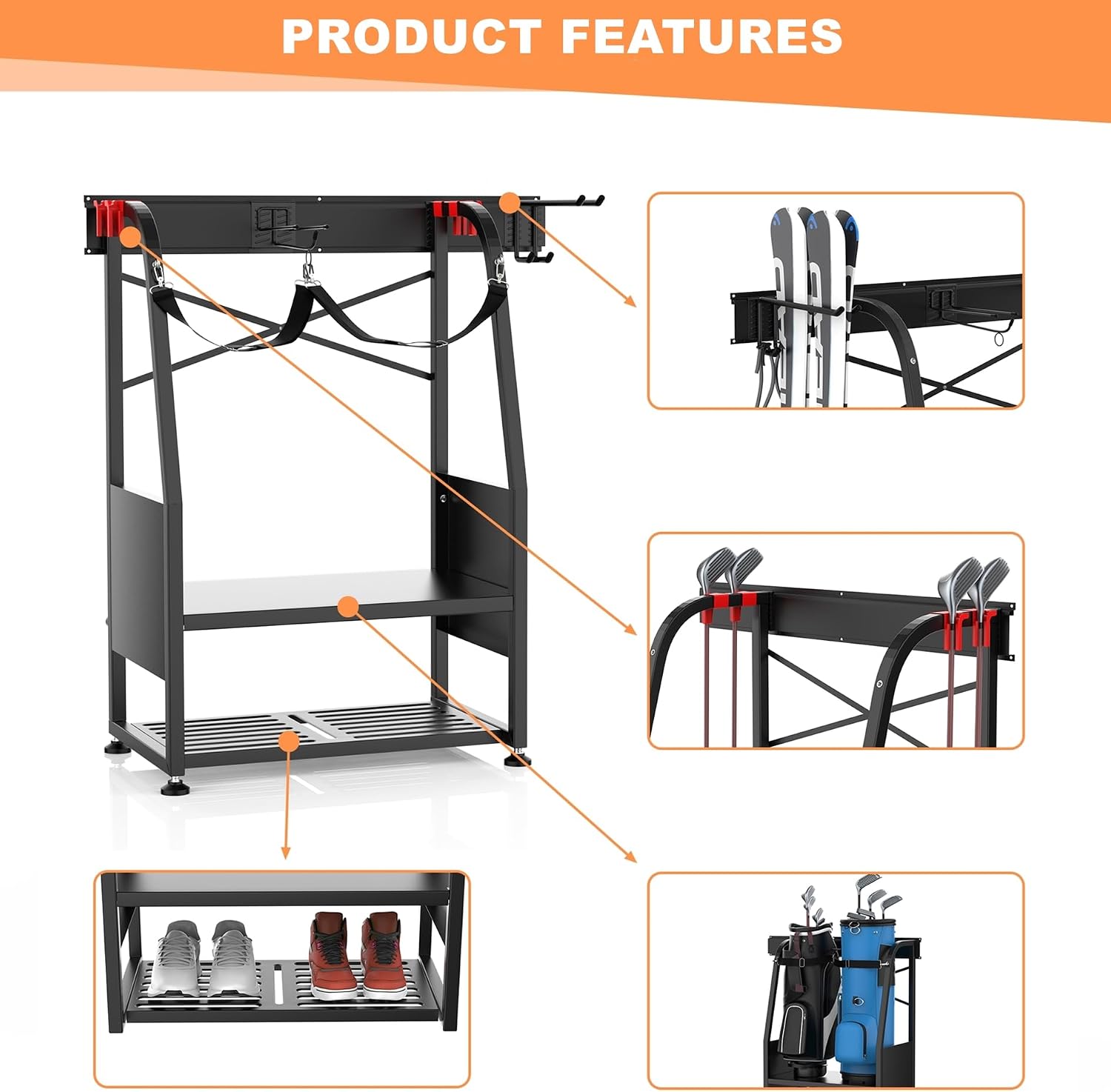 Настенный органайзер для гольф – обзор и цена Golf Equipment Garage Organizer
