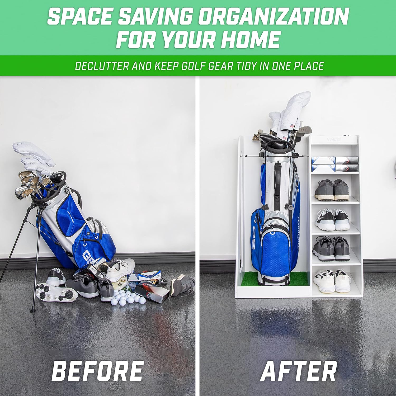 Премиум-стойка для хранения го – обзор и цена Golf Equipment Garage Organizer