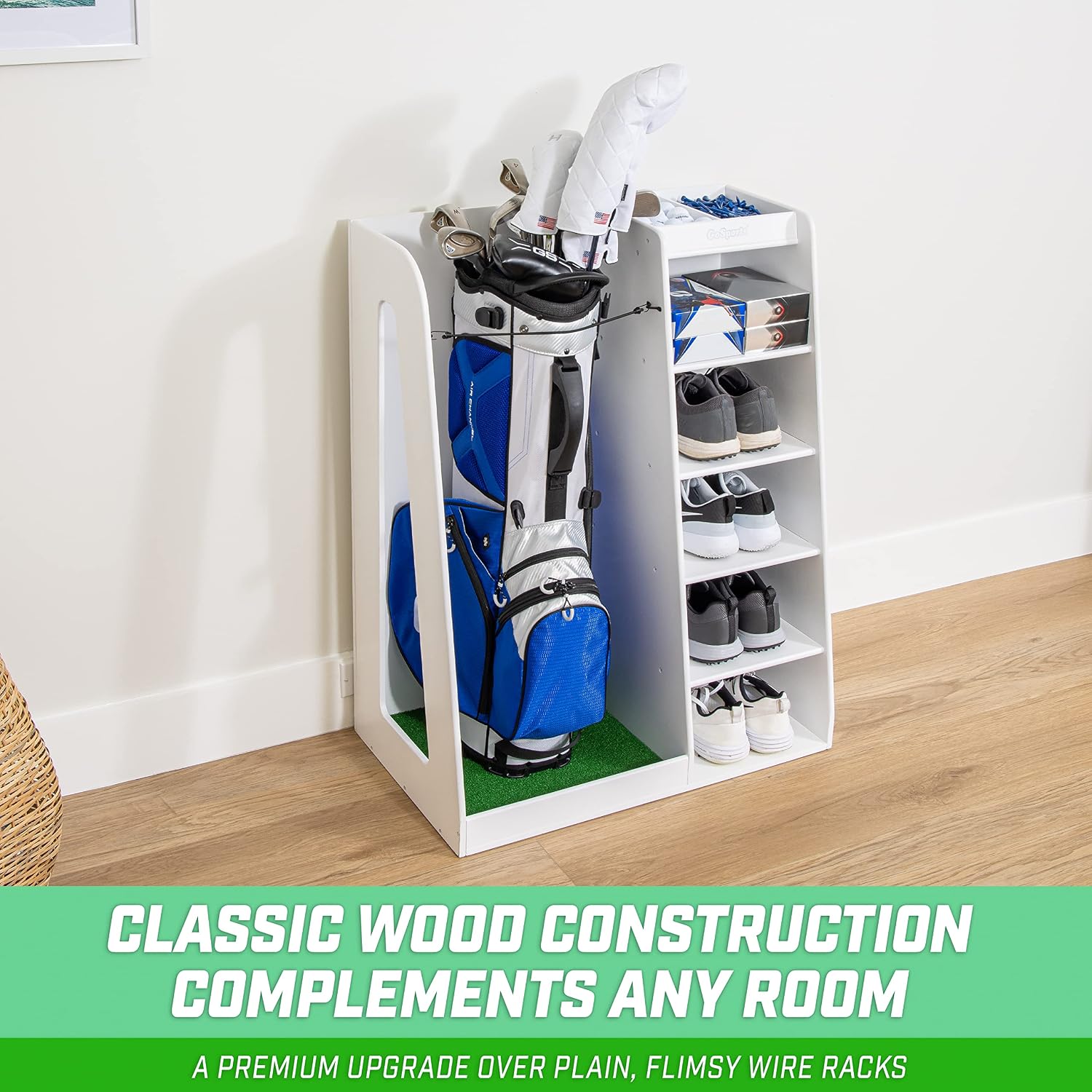 Премиум-стойка для хранения го – обзор и цена Golf Equipment Garage Organizer