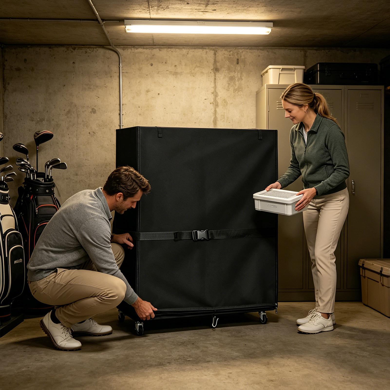 Чехол для хранения сумок для г – обзор и цена Golf Equipment Garage Organizer