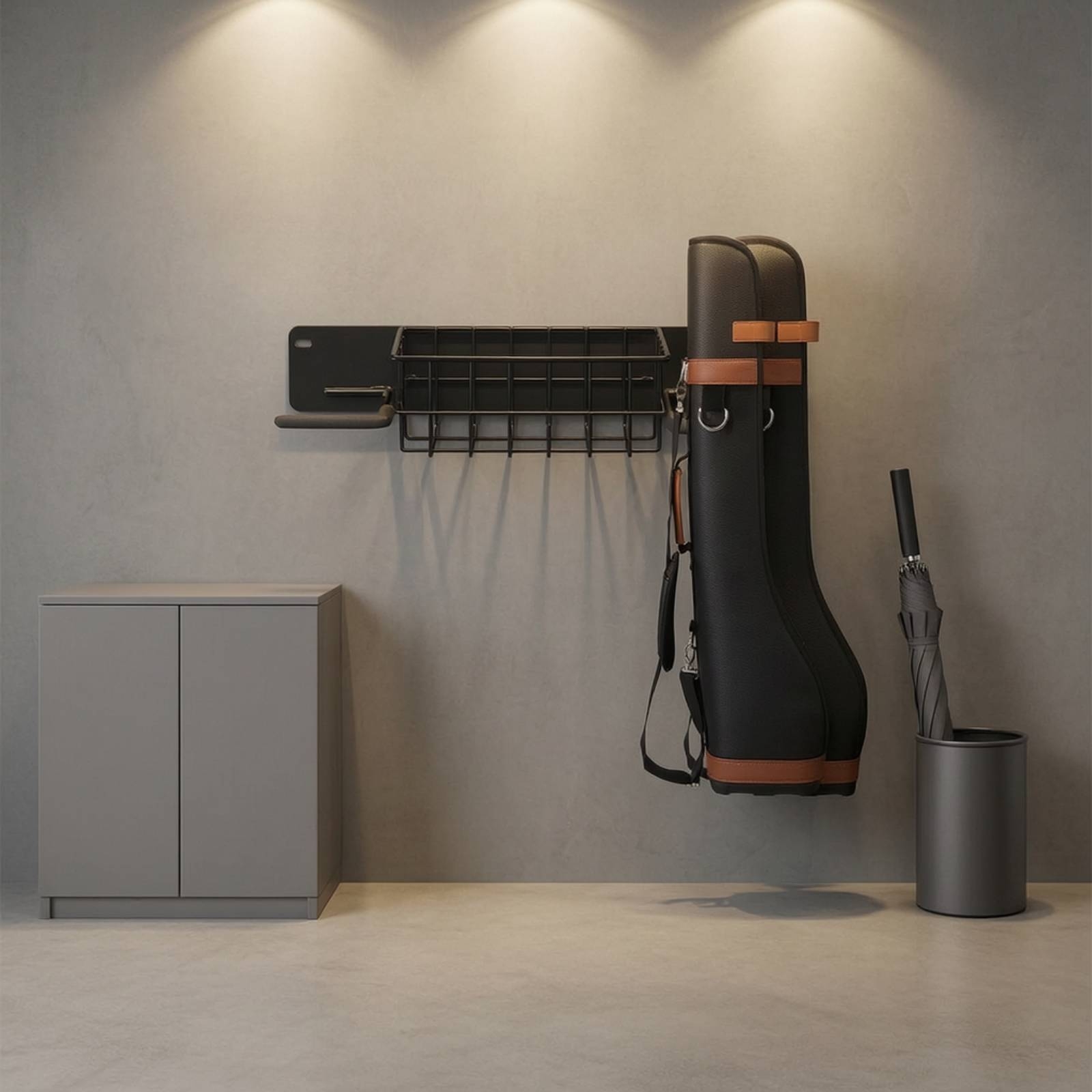 Настенная стойка для хранения  – обзор и цена Golf Equipment Garage Organizer